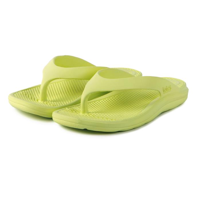 totes SOLBOUNCE Ladies Toe Post Lime Extra Image 1